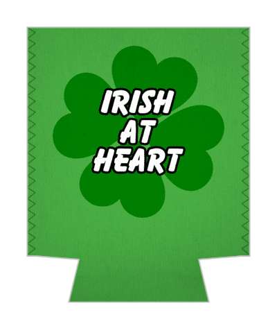 irish at heart green four leaf clover stickers, magnet