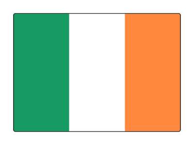 irish flag colors ireland country stickers, magnet