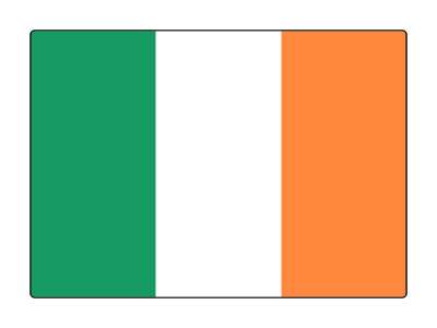 irish flag colors ireland country stickers, magnet