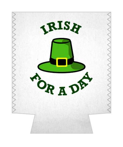 irish for a day green leprechaun hat stickers, magnet