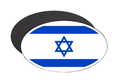 israel flag country colors oval stickers, magnet