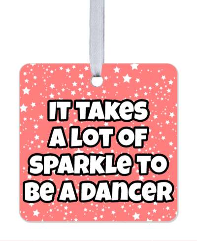 it takes a lot of sparkle to be a dancer pink bold stickers, magnet