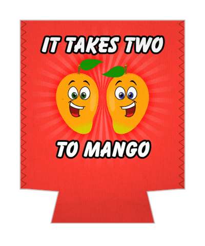 it takes two to mango tango smiling mangoes pun stickers, magnet