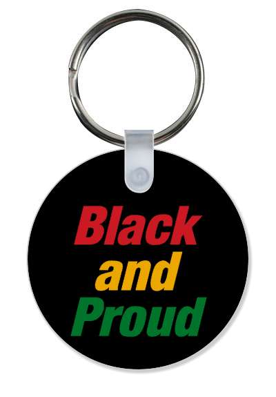 italic black and proud pan african flag stickers, magnet