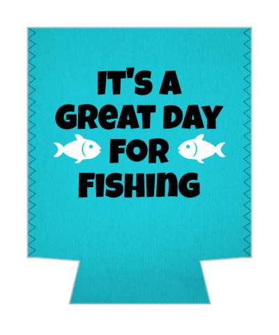 its a great day for fishing white fish silhouettes stickers, magnet