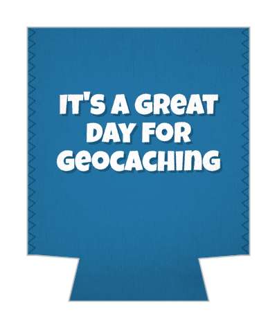 its a great day for geocaching blue white stickers, magnet