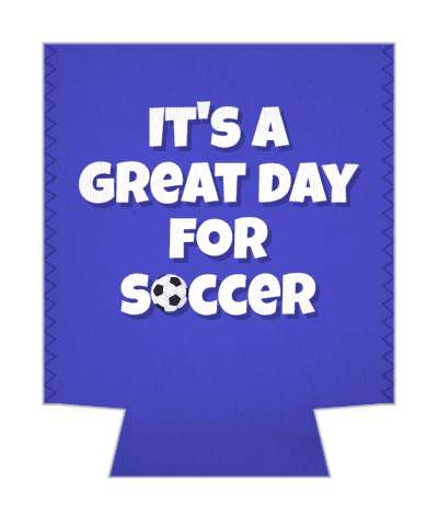 its a great day for soccer soccerball blue stickers, magnet