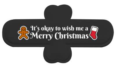 its okay to wish me a merry christmas christian cookie stickers, magnet