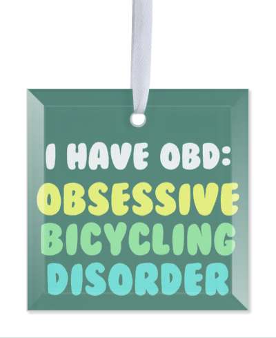 ive got obd obsessive bicycling disorder riding fun biking fan stickers, magnet