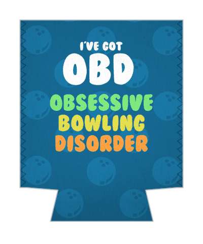 ive got obd obsessive bowling disorder bowling ball pattern stickers, magnet