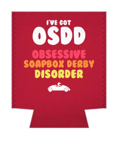 ive got osdd obsessive soapbox derby disorder red stickers, magnet