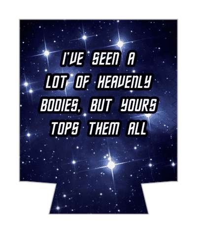 ive seen a lot of heavenly bodies but yours tops them all pickup line stickers, magnet