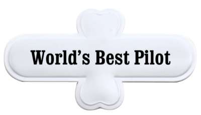jet worlds best pilot stickers, magnet