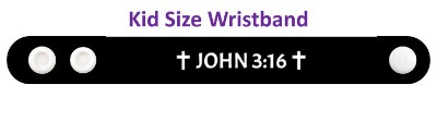john 316 black crosses wristband
