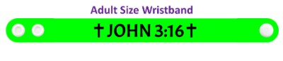 john 316 green wristband