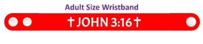 john 316 red wristband