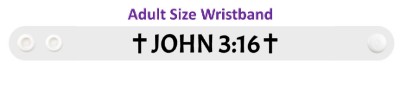 john 316 white crosses two wristband