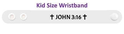 john 316 white wristband