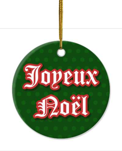 joyeux noel classic merry christmas french stickers, magnet