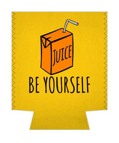 juice be yourself juicebox humor pun stickers, magnet