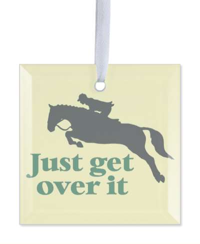 jump just get over it horse riding stickers, magnet