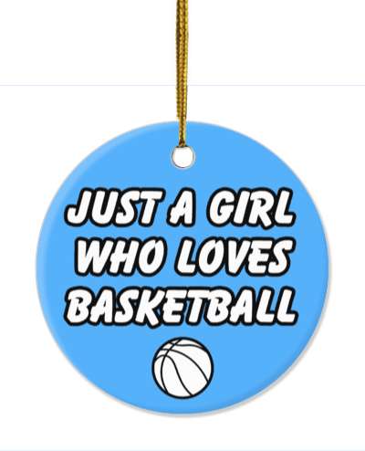 just a girl who loves basketball heart blue stickers, magnet