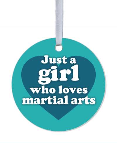 just a girl who loves martial arts heart big stickers, magnet
