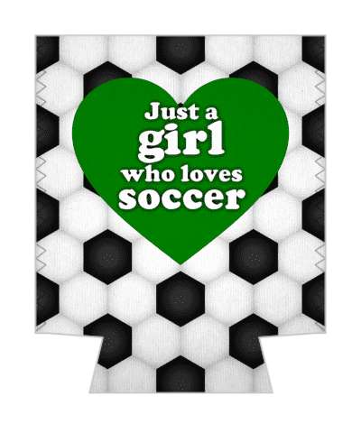 just a girl who loves soccer green heart soccerball pattern stickers, magnet