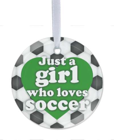 just a girl who loves soccer heart soccerball green pattern stickers, magnet