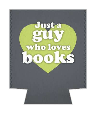 just a guy who loves books heart stickers, magnet
