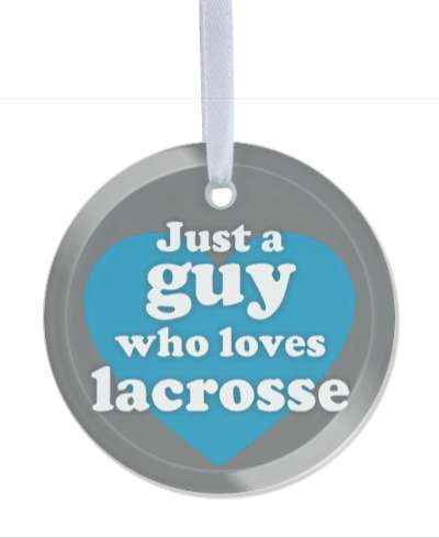 just a guy who loves lacrosse big blue heart stickers, magnet