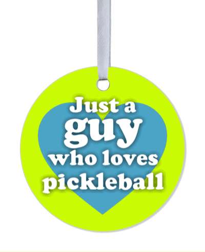 just a guy who loves pickleball blue heart stickers, magnet