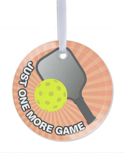just one more game paddle pickleball rays stickers, magnet