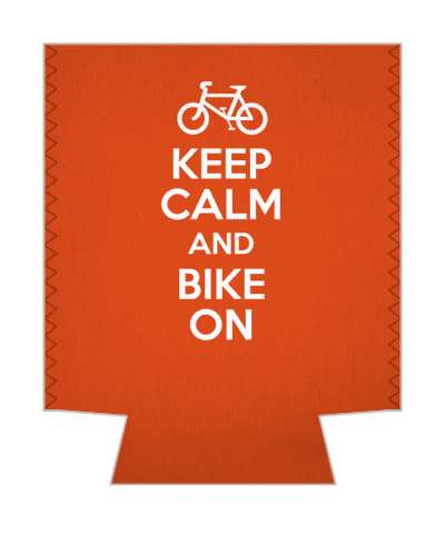 keep calm and bike on bicycle fan parody stickers, magnet
