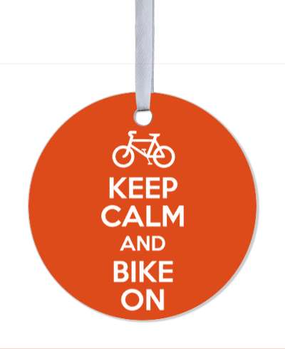 keep calm and bike on symbol silhouette stickers, magnet