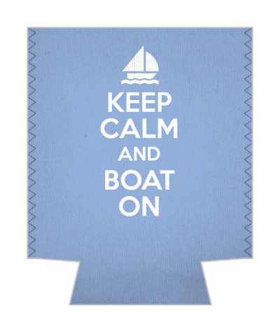 keep calm and boat on light blue parody stickers, magnet