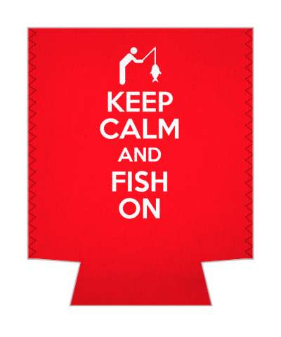 keep calm and fish on parody red fishing stick figure stickers, magnet