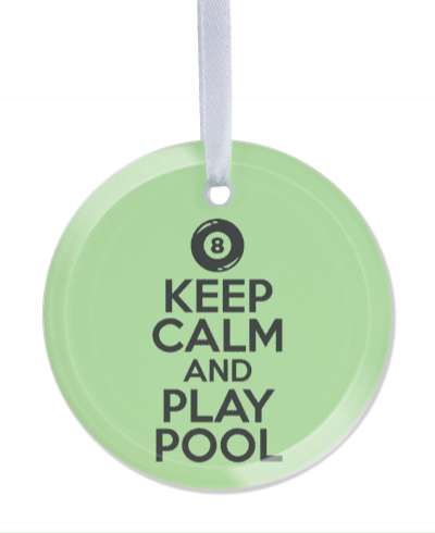 keep calm and play pool eight ball pale green stickers, magnet