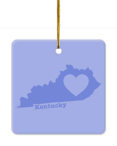 kentucky state silhouette heart stickers, magnet