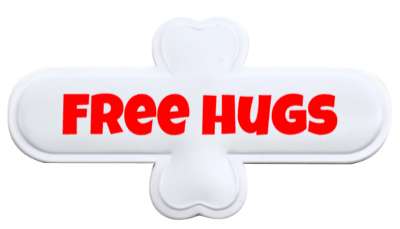 kindness free hugs cute stickers, magnet