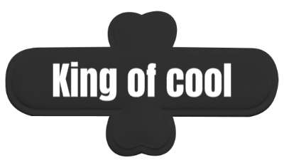 king of cool self boost stickers, magnet
