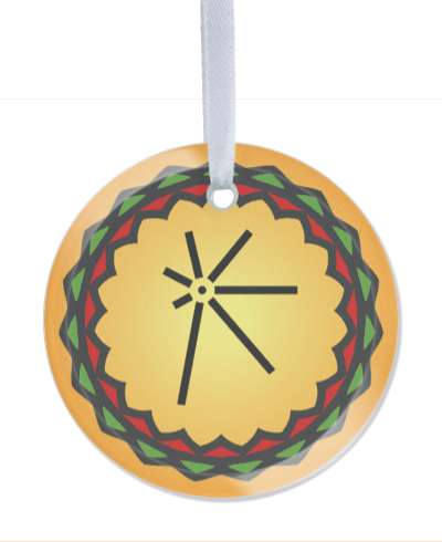 kuumba creativity kwanzaa symbol traditional orange gradient stickers, magnet