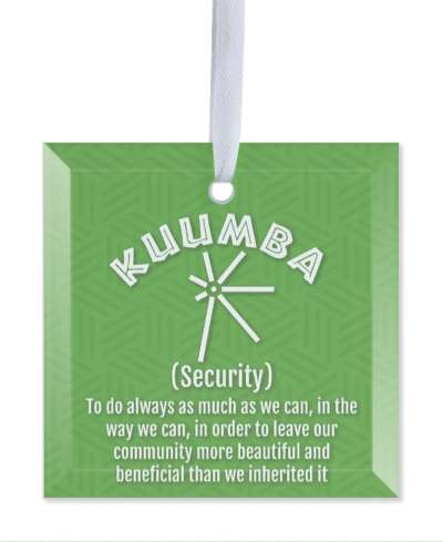 kuumba creativity to do always as much as we can kwanzaa symbol traditional green stickers, magnet