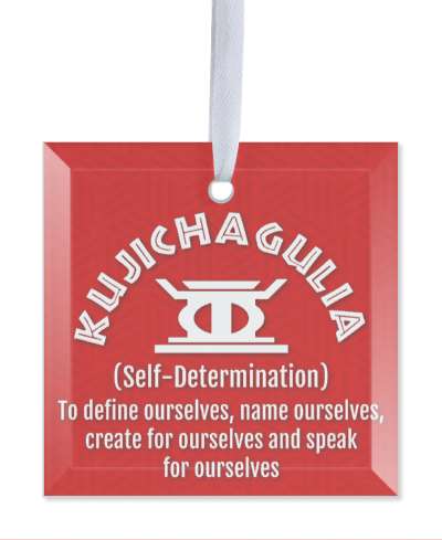kwanzaa kujichagulia self determination to define ourselves symbol red stickers, magnet