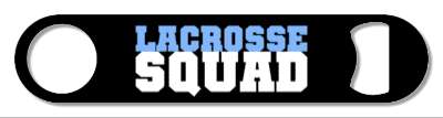 lacrosse squad black white blue bold team stickers, magnet