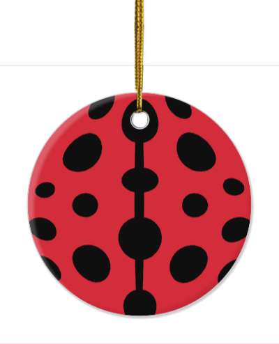 ladybug dots and wings red cute stickers, magnet