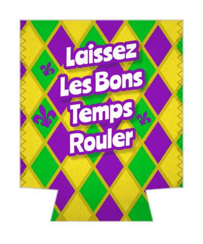 laissez les bons temps rouler let the good times roll french fleur de lis diamond mardi gras colors stickers, magnet