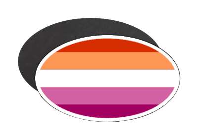lesbian pride flag colors stickers, magnet