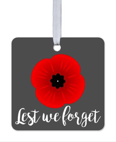 lest we forget poppy remembrance veteran grey stickers, magnet