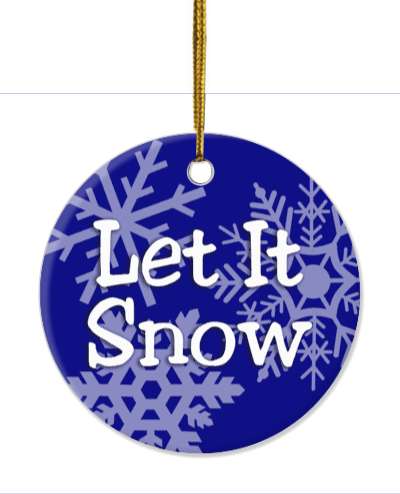 let it snow snowflakes christmas song classic stickers, magnet
